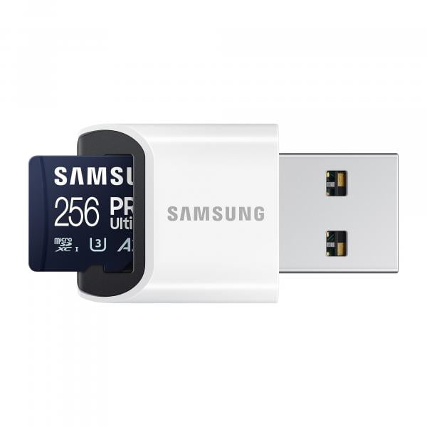 Samsung 256GB PRO Ultimate microSD-Karte + USB-Kartenleser
