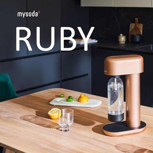 Mysoda RUBY Wassersprudler inkl. CO2 Kartusche und Flasche