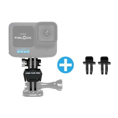 2 Stück Schnallenhalter mit Schnellverschluss für alle GoPro Action Cams -  schwarz