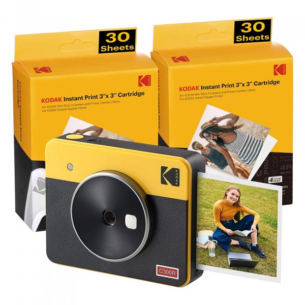Kodak Mini Shot Combo 3 Retro &amp; Cartridge Bundle