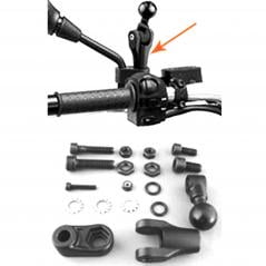 RAM Mounts Motorrad-Basis für Spiegelmontage, B-Kugel, Oberteil schwenkbar RAM-B-360U RAM Mounts Motorrad-Basis für Spiegelmontage, B-Kugel, Oberteil schwenkbar RAM-B-360U