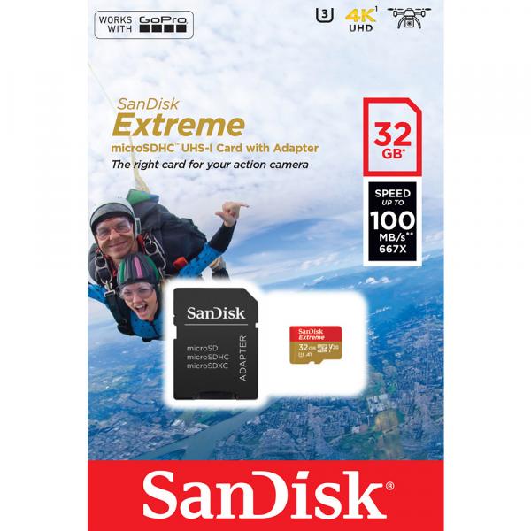 SanDisk 32GB microSDHC Extreme C10 V30 A1 100MB/s