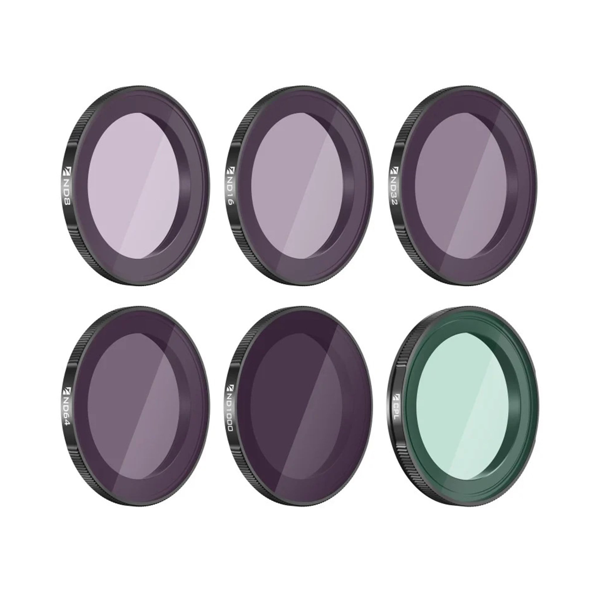 Freewell Standard Giorno 4K - Set 4 Filtri ND (ND4, ND8, ND16, ND32) Per One R (Wide Angle 4K) - Peso 4g
