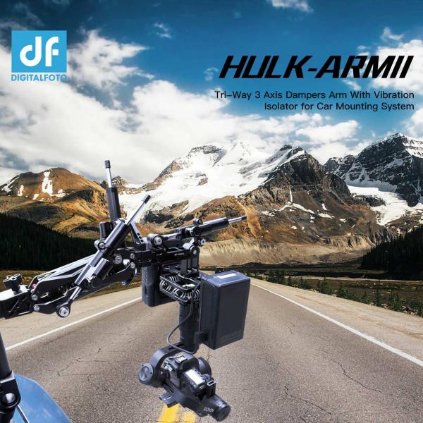 digitalfoto Tri-Way 3-Axis Dampers Arm With Vibration Isolator for Car Mounting System