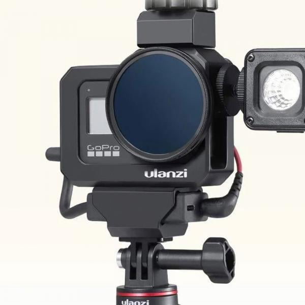 Ulanzi G8-5 Vlog Metal Cage inkl Mic Adapter-Halter für HERO8 Black