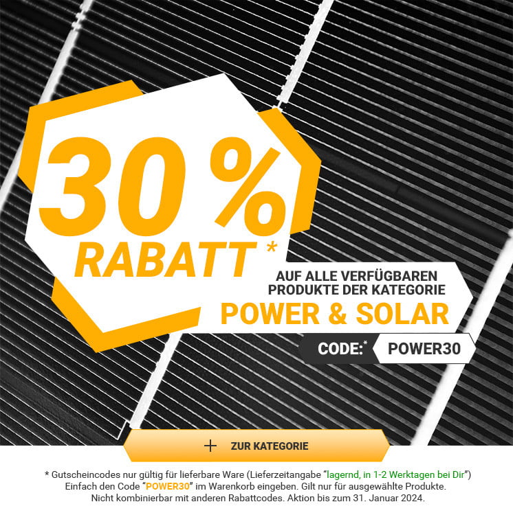 30% Rabatt auf Power & Solar